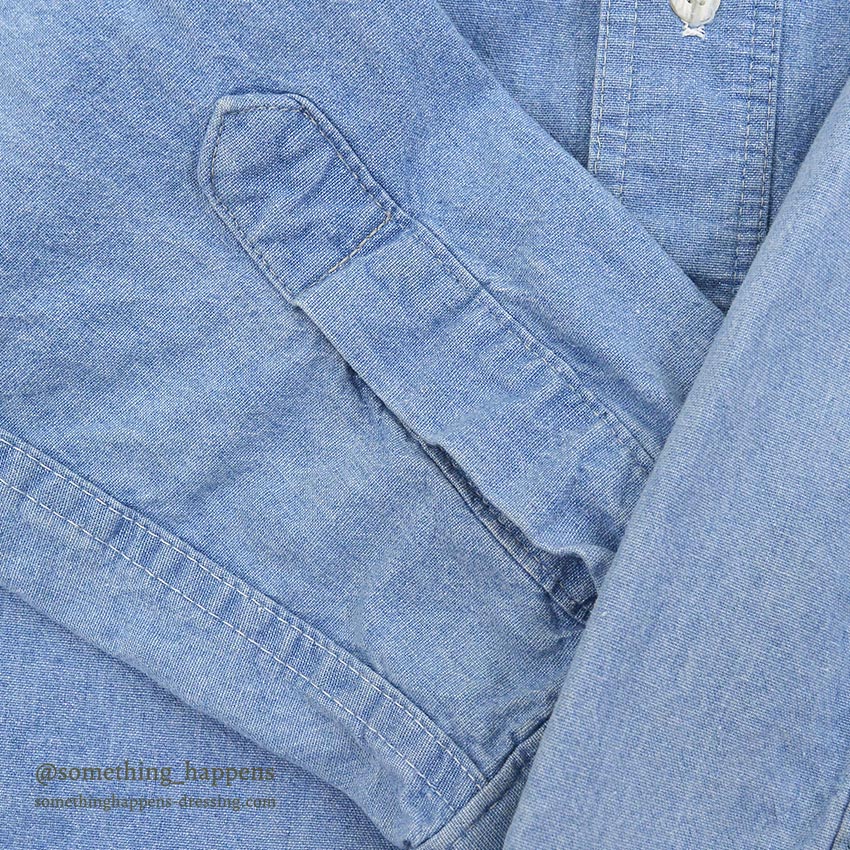 1980's FIVE BROTHER CHAMBRAY SHIRT...L