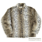 DEADSTOCK BLACK MOUNTAIN LEOPARD FLEECE JACKET...L