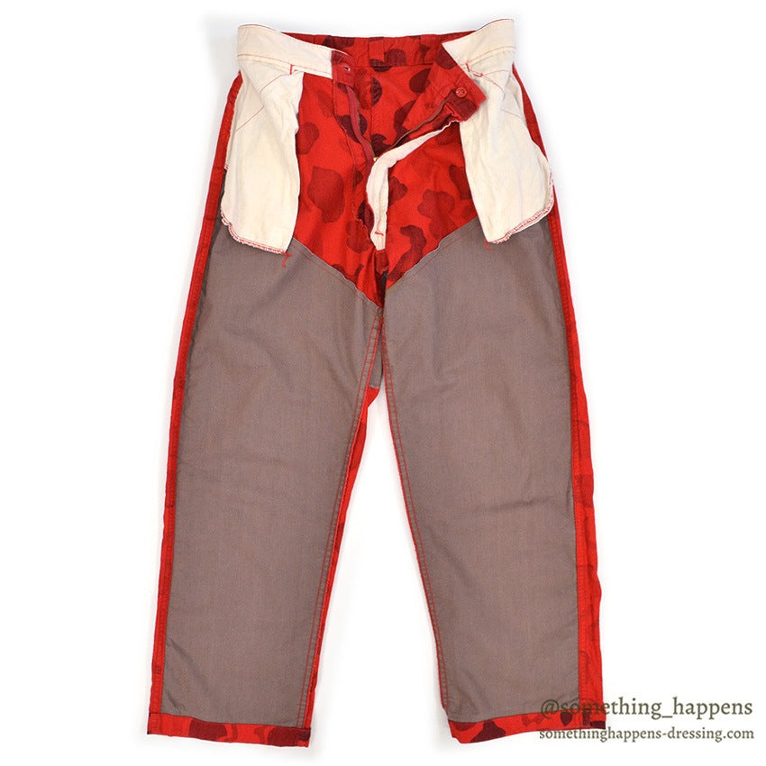 1960's VIST-O-FLAGE RED DUCK HUNTER CAMO PANTS... W31/L28