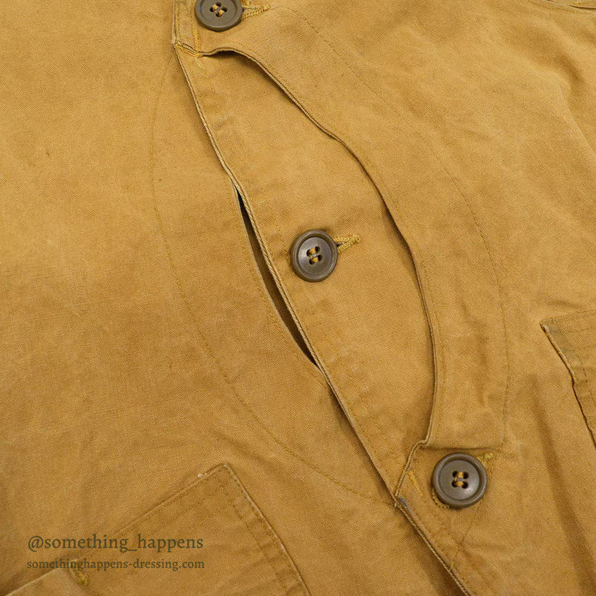 1950's BLUE BILL HUNTING VEST / HALF MOON POCKET...