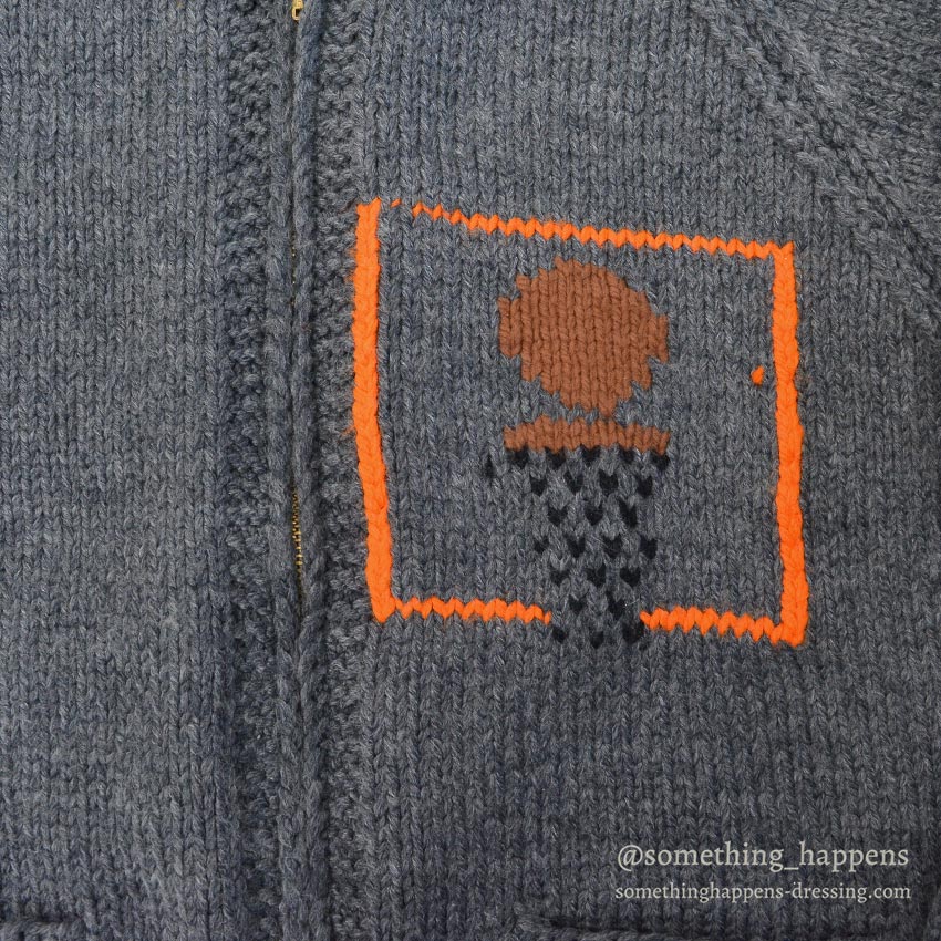 1960's BASKETBALL COWICHAN SWEATER...