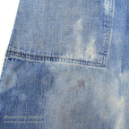 1940's U.S.NAVY BLEACHED DENIM TROUSERS / METAL BUTTON ... Fits W30