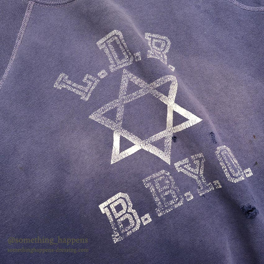 1960's CHAMPION NAVY FADED SWEAT SHIRT ... Fits XL