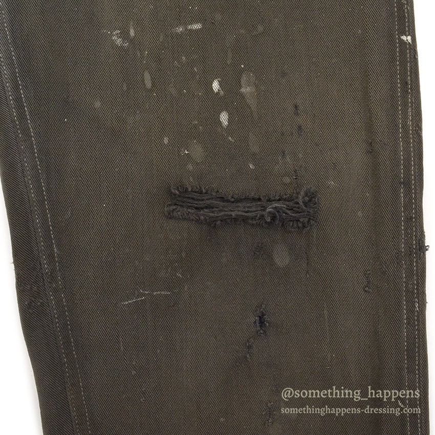 1940's CAN'T BUST'EM WW2 BLACK FRISCO PANTS / CROPPED ... W32