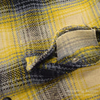 1940's~ YELLOW / BLACK PLAID DOUBLE MACKINAW WOOL JACKET / VERY RARE COLOR ...