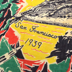 30's San Francisco World's Fair Advertising Bandana...