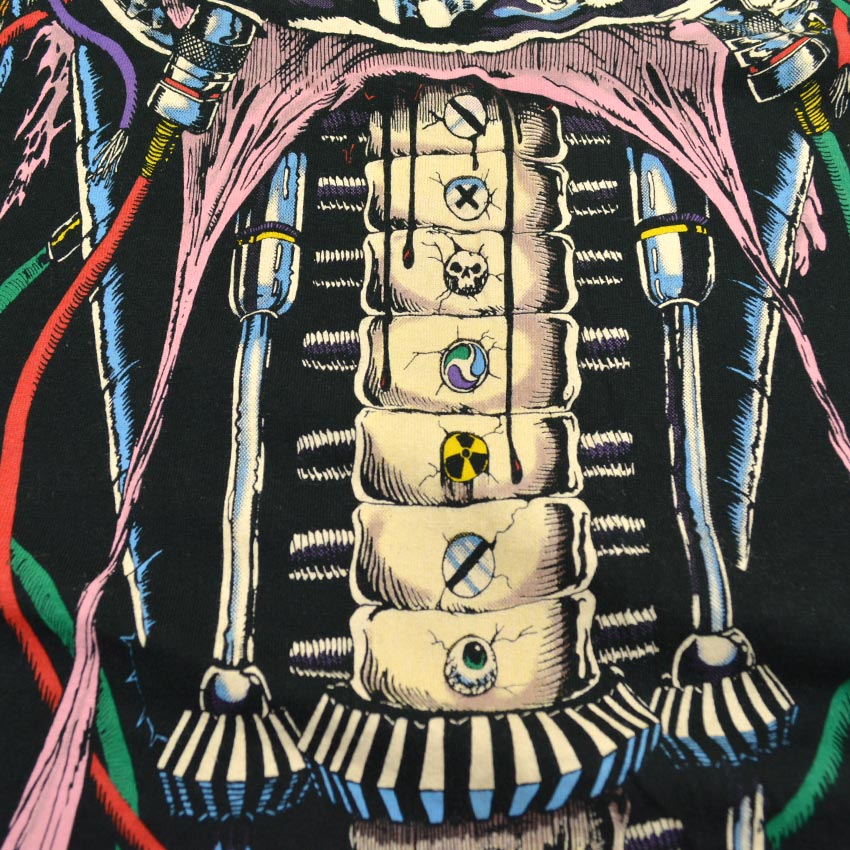 90's LIQUID BLUE 'X-man' Overprint!! Silkscreen T-shirt... L