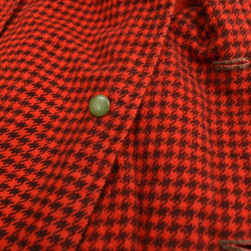 ~50's Unknown 'Houndstooth' Print Flannel Super Big...