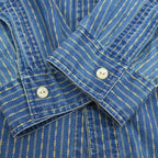 Polo by Ralph Lauren 'Indigo Calico' Chin Strap Gusseted Shirt... M