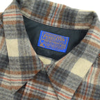 70's Deadstock PENDLETONPlaid Wool Shits  ... M