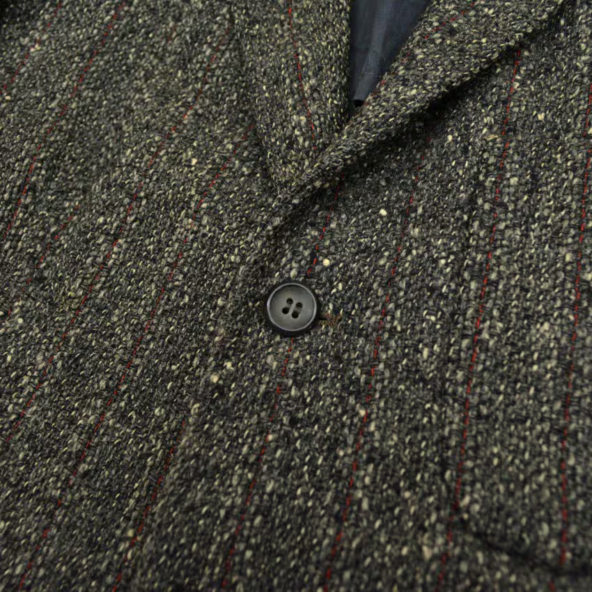 1950s University Town Salt and Pepper Wool Tailored Jacket...