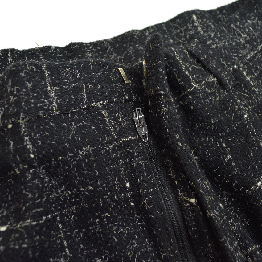 70's COTLER Fleck Pattern Black Wool Slacks...