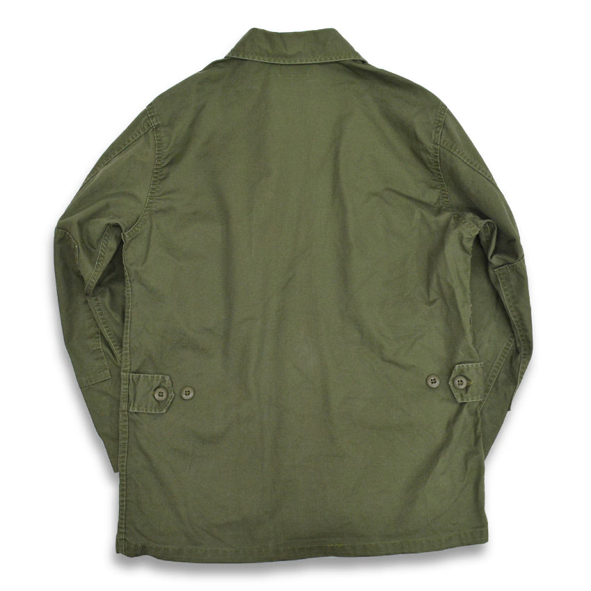 80's- FRONTLINE Civilian All-Cotton BDU Jacket OD ... MR