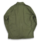 80's- FRONTLINE Civilian All-Cotton BDU Jacket OD ... MR