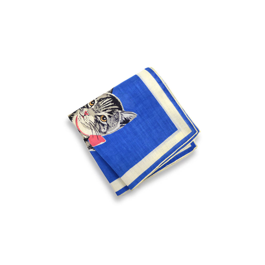 50s-style cat-themed kids' handkerchiefs, set of 3...
