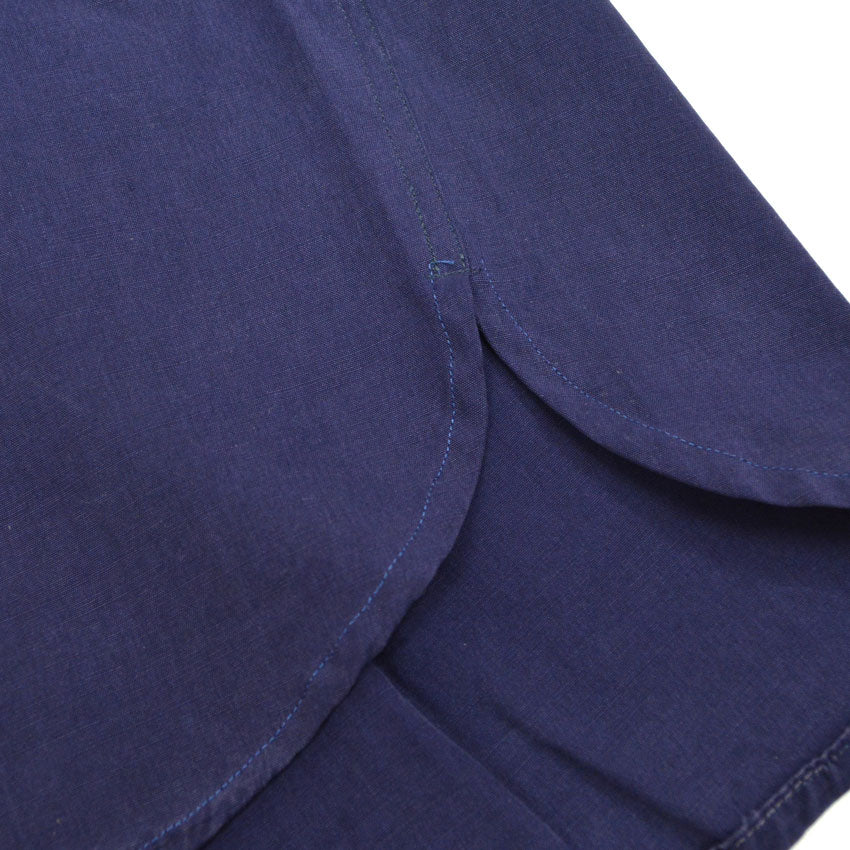 40's~ Cotton Half Zip Pull Over Shirts with Chinstrap...