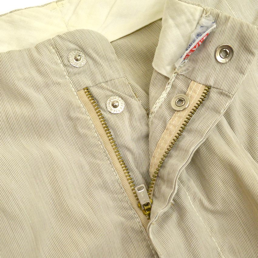 60's LEVI'S Casuals Brown Pin Stripe Cotton Slacks... 31×29