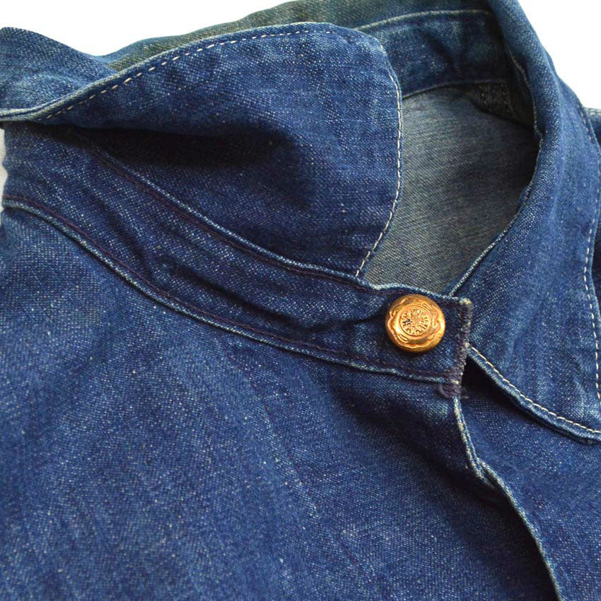 ~60's INDIGO 4POKETS DENIM COVERALL... 42