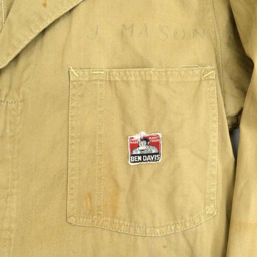 ~50's BEN DAVIS BROWN HBT SHOP COATS...42R