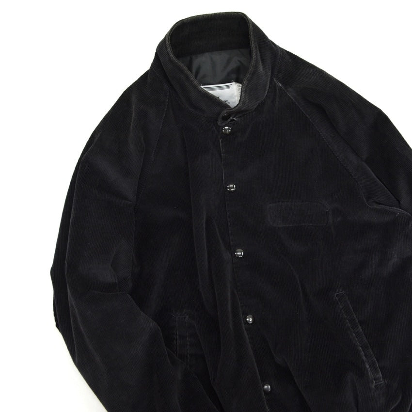 90's K-BRAND BLACK PLAIN CORDUROY JACKET...XL