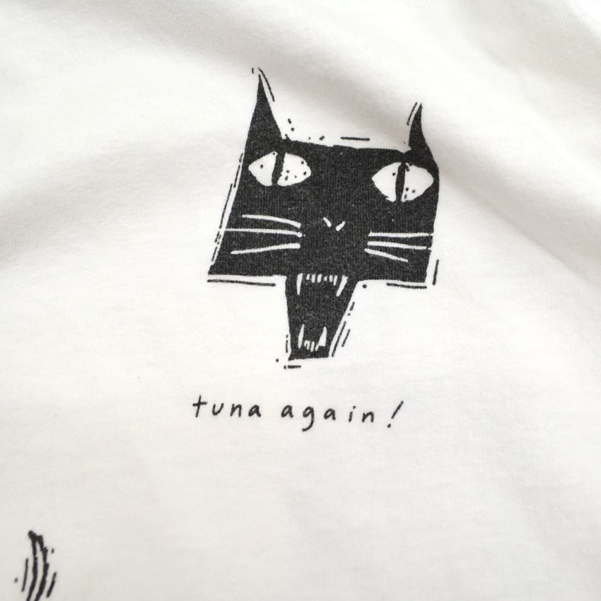 90's YOUR HEAD GOES HERE Cat Graphic T-Shirt ... L