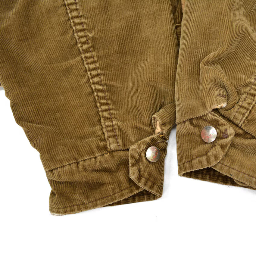70's Wrangler Dark Brown Corduroy Jacket with Sherpa Liner... Size 46