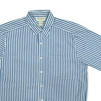 1980's BANANA REPUBLIC SAFARI & TRAVEL STRIPE SHIRT...S