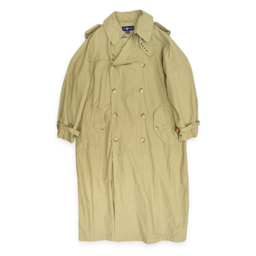〜90's Ralph Lauren 馬タグ Cotton Trench Coat Khaki ... M