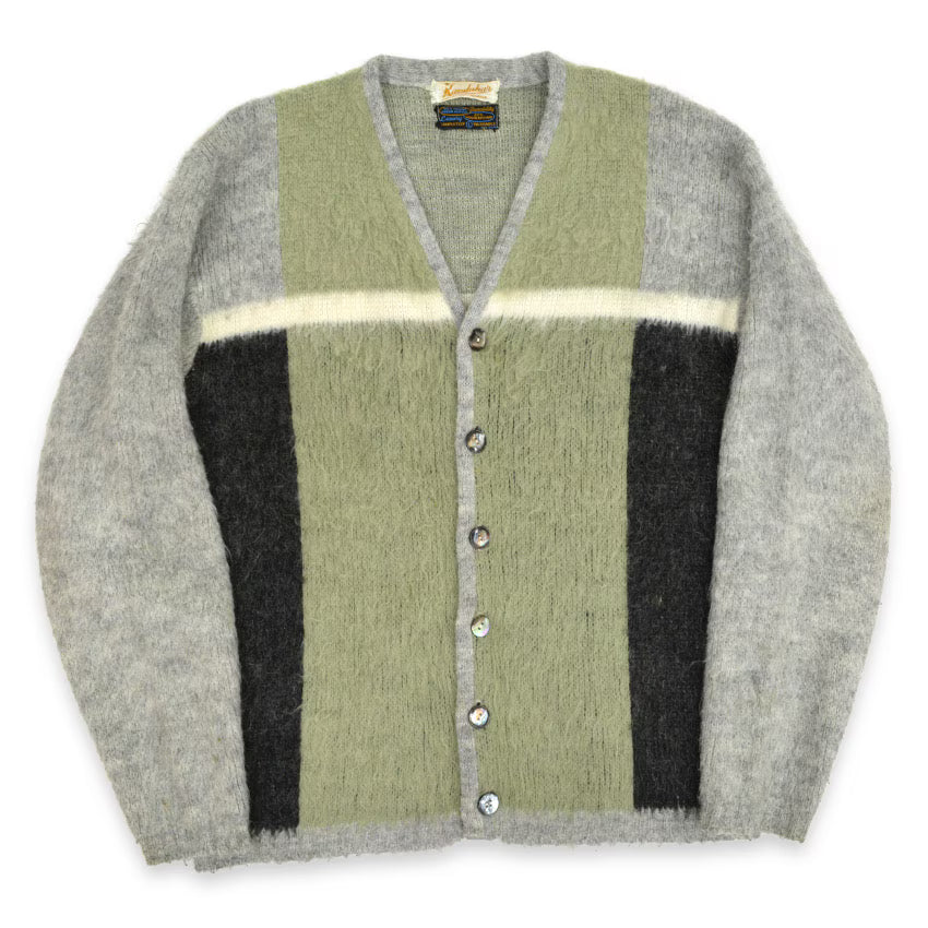 60's Kandahar FOUR COLAR MOHAIR CARDIGAN... L