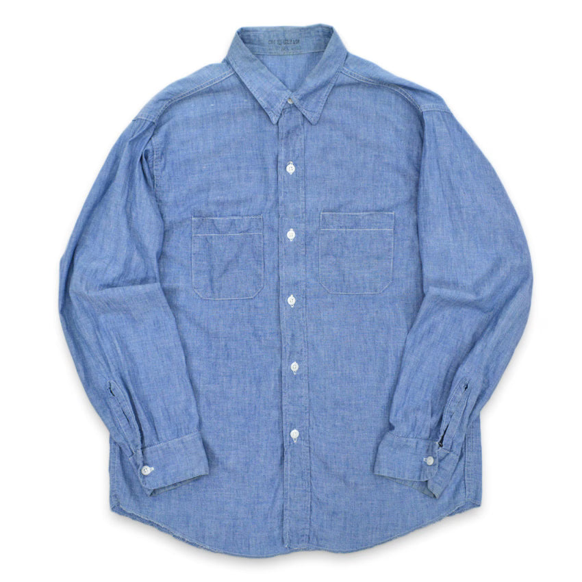 ~60's WASHINGTON MFG CO. Chambray Shirt...M