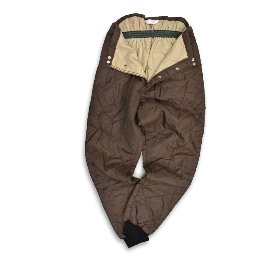 60's~ SEARS ROEBUCK Ted Williams Dark Brown Quilting Pants...