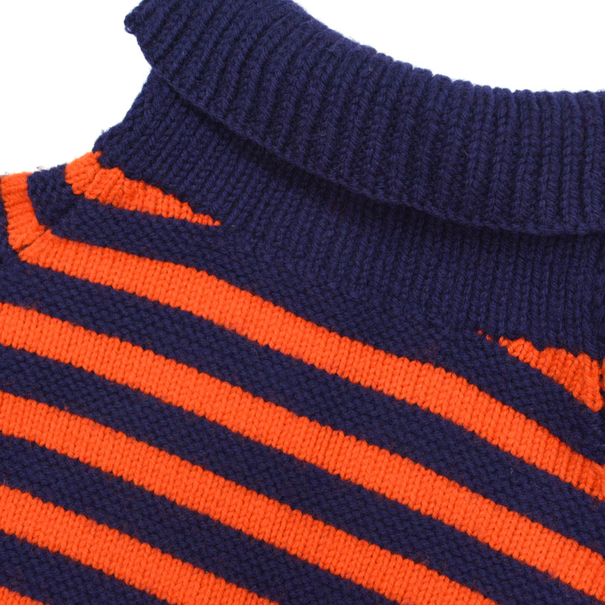 50's〜 OLD BORDER TURTLE WOOL SWEATER ORANGE × NAVY ...
