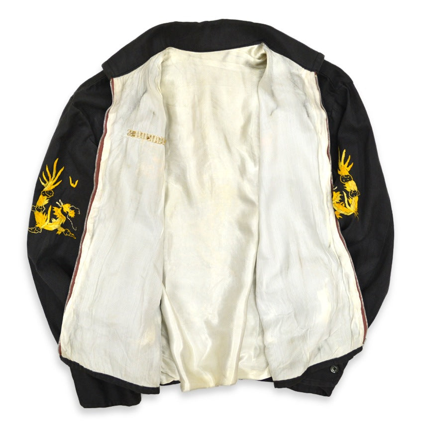 1960s VIETNAM ERA TOUR JACKET USMARINES (Vietnamese style jacket) Black...