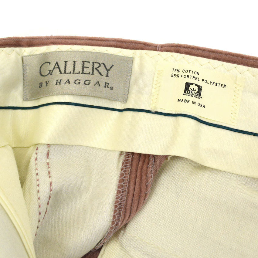 1990's Deadstock HAGGER Thick Pink Corduroy Slacks... W33 L32