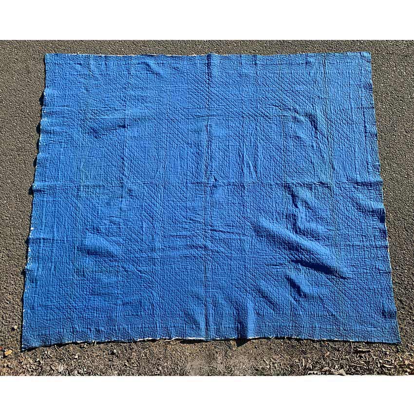 Circa 1920's Antique Fly Foot Pattern Patchwork Quilt...