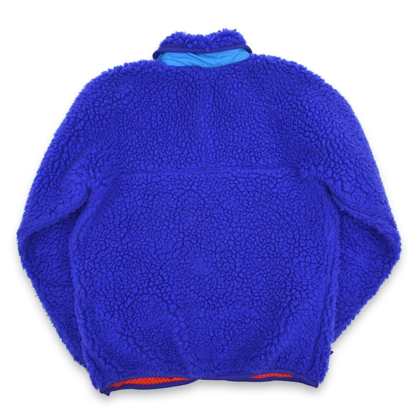 1990's PATAGONIA DEEP PILE CLASSIC RETRO CARDIGAN COBALT ... XS