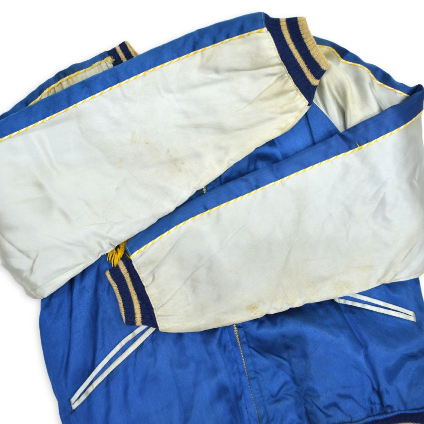1950s JAPAN SOUVENIR JACKET (Sukajan) with Tiger Face and Speed ​​Zipper...