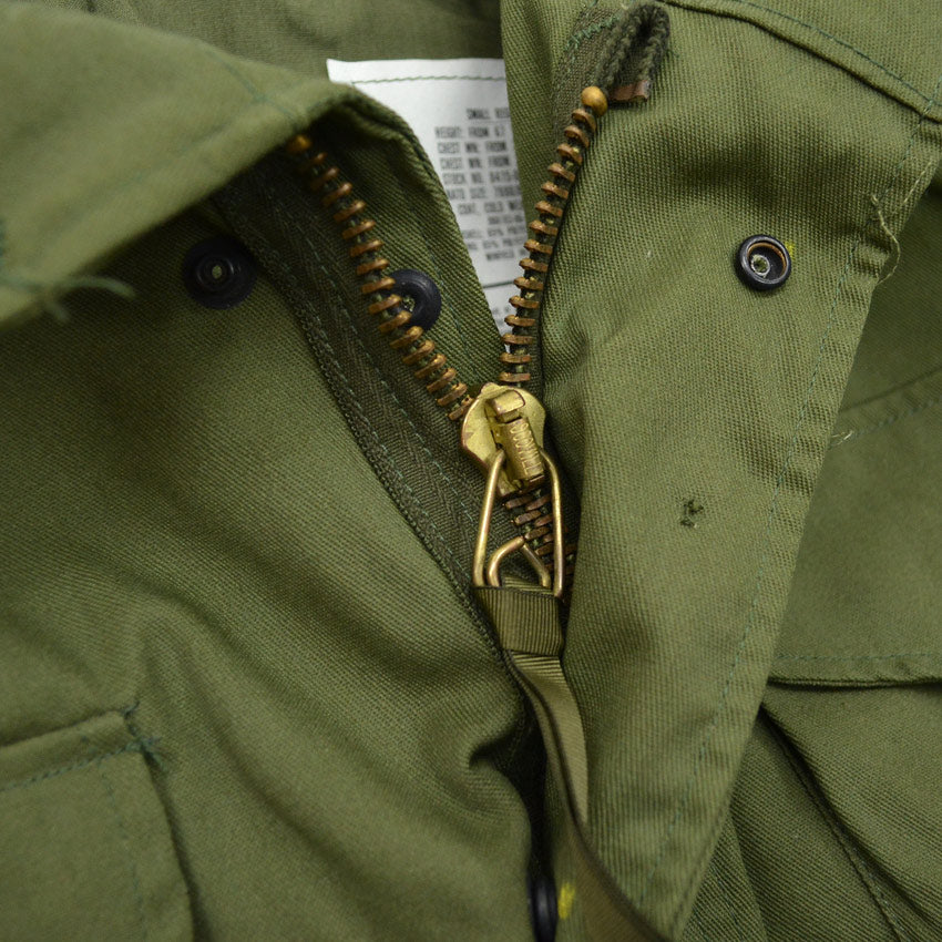 1980's Deadstock USARMY M-65 OD 3RD SCOVILL ZIPPER... SR