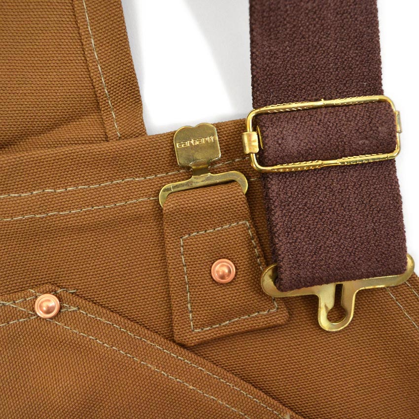 1970's Deadstock CARHARTT BROWN DUCK DOUBLE KNEE OVERALL...W38 L28