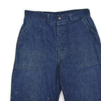 1940's USNAVY WW2 DENIM TROUSERS METAL BUTTON... W32