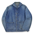 1940's USNAVY WW2 SHAWL COLLAR DENIM JACKET... As is