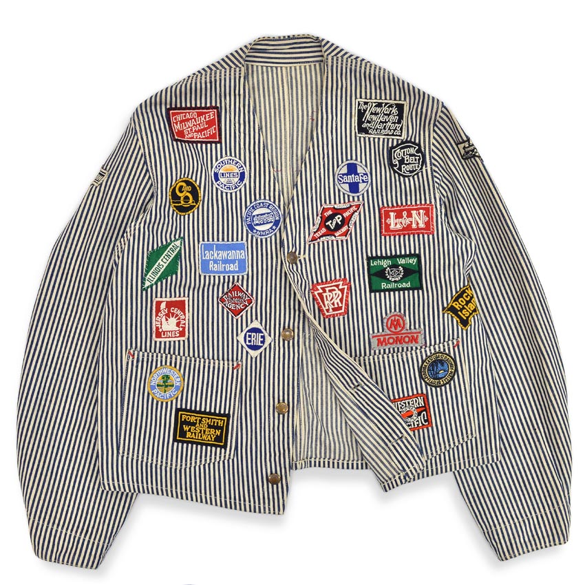 〜1950's EXPRESS STRIPE RAILROAD MEMORIAL ENGINEERS JACKET ...