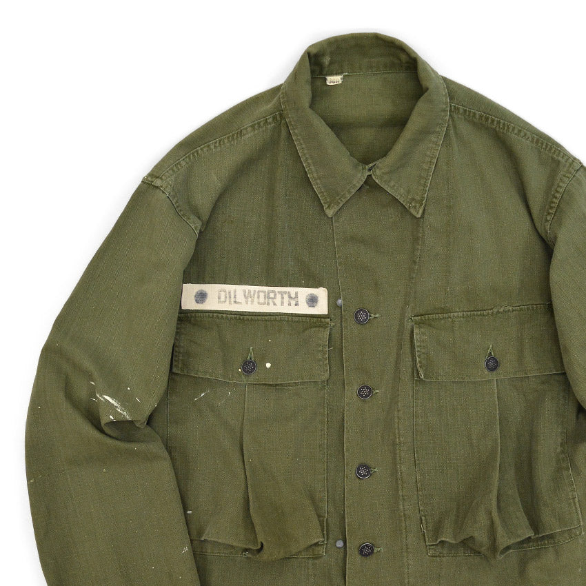 1940's U.S.ARMY M-43 HBT JACKET WITH NAME TAG ... 36R