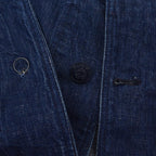 1940's U.S.NAVY WW2 SHAWL COLLAR DENIM JACKET BACK PAINT DARK ...