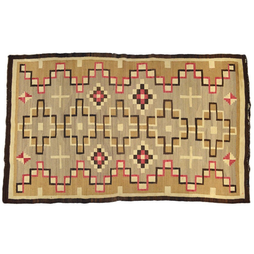 c.1920's J.B.MOORE CRYSTAL LATTICE NAVAJO RUG ... 214cm×125cm
