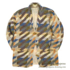 ~1990's MULTI COLOR MOHAIR SHAWL COLLAR JACKET...