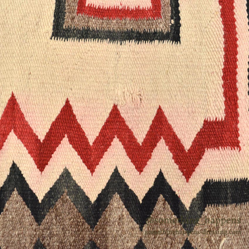 c.1930's NAVAJO RUG 卍 WHIRLING LOG SWASTIKA... 148cm×106cm