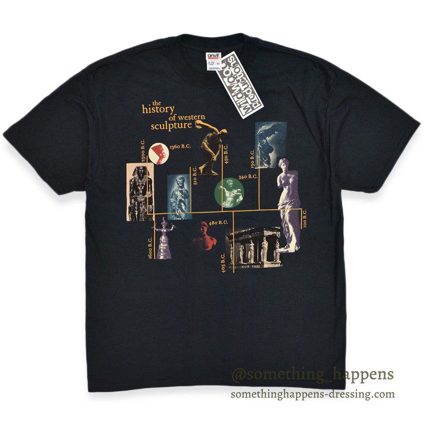 1990's〜 DEADSTOCK anvil WILDWOOD PRODUCTIONS ART SCULPTURE T-SHIRT ... XL