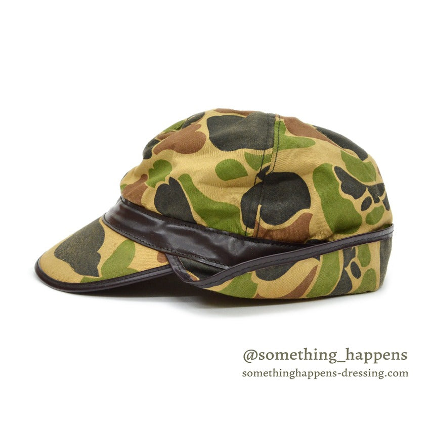 1960s LL Bean Hunting Camo Cap with cursive tag...