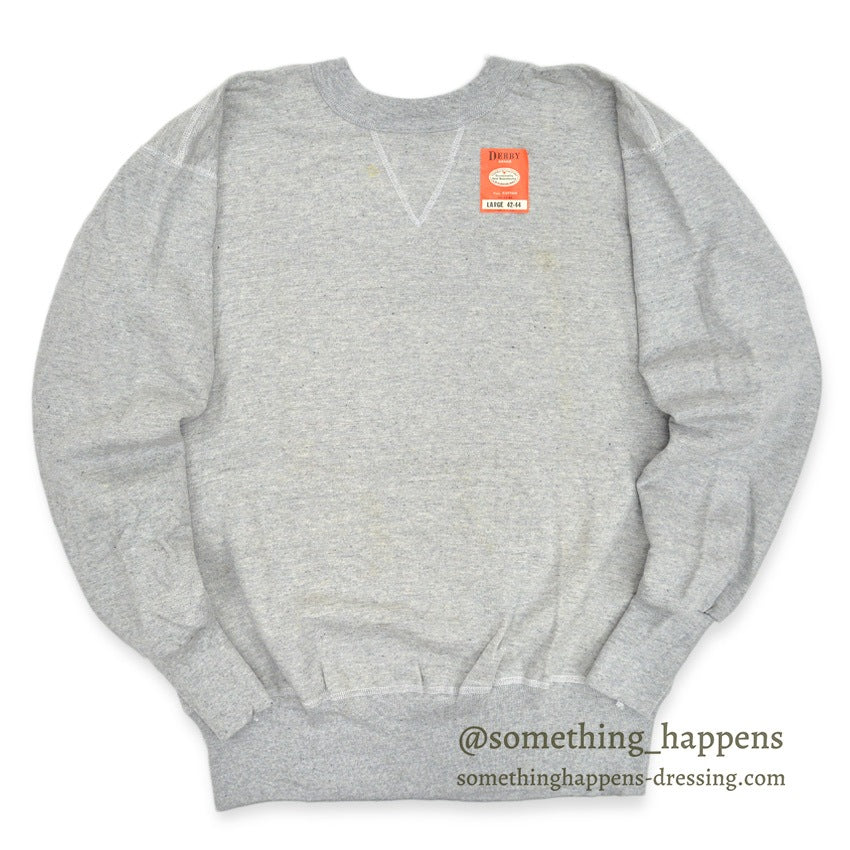 ~1960's DEADSTOCK DERBY BRAND SINGLE V ALL COTTON SWEAT SHIRT 2...L